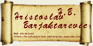 Hristoslav Barjaktarević vizit kartica